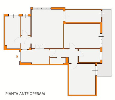 Un appartamento in una palazzina anni 60, con distribuzione interna tipica del periodo: cucina di dimensione ridotta e troppi spazi connettivi che non ne consentivano il massimo sfruttamento. Lidea? Quella di eliminare i disimpegni, i corridoi e di ampliare la zona living; ci per acquisire pi luminosit e per rendere gli ambienti moderni ed ariosi. Progettata per una giovane coppia, sono stati scelti mobili colorati e lineari, ma anche elementi di recupero dal loro vecchio arredo, per personalizzare gli spazi.